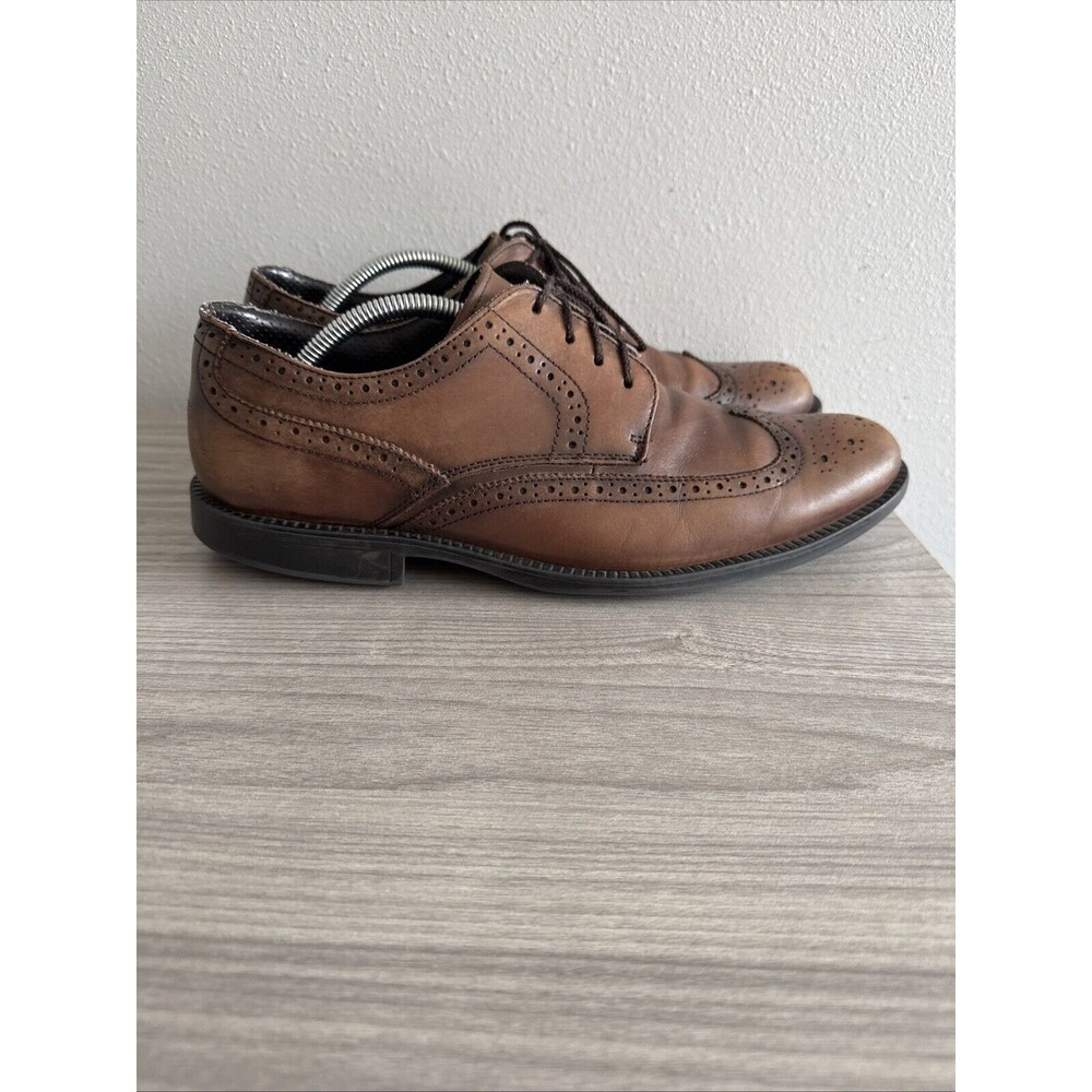 Dockers MORITZ‎ 90-28722 SIZE 11 M Dark Tan Leather Oxford Wingtip Mens Shoes